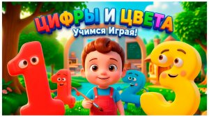 ВЕСЁЛЫЕ ЦИФРЫ И КРАСКИ + МУЛЬТИК ИЗУЧАЕМ ЦИФРЫ И ЦВЕТА +РАЗВИВАЮЩИЕ МУЛЬТИКИ МАЛЫШАМ