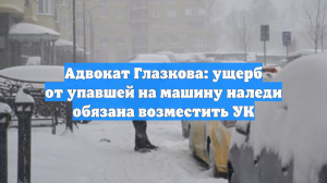 Адвокат Глазкова: ущерб от упавшей на машину наледи обязана возместить УК