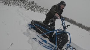 Снежный плен! Снегоход и Мотобуксировщик толкач "Альбатрос" в самый пухлый снег зимы!