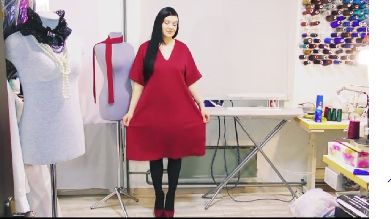 Платье трапеция  без выкройки своими руками