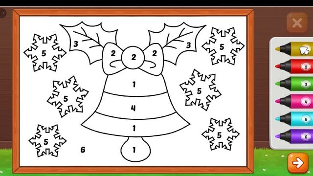 Веселая раскраска 3. Раскрашиваем по цифрам. На Русском смотреть онлайн
