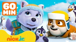 Щенячий патруль | Зимние снежные спасения PAW Patrol Rubble и Everest! | 1 час | Nick Jr. Cyrillic