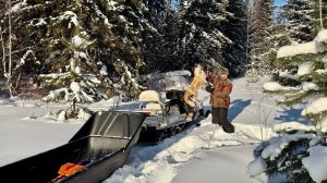В деревне жмут морозы. Домашние дела в деревне. Проверяем капканы на лису и тычки на налима.