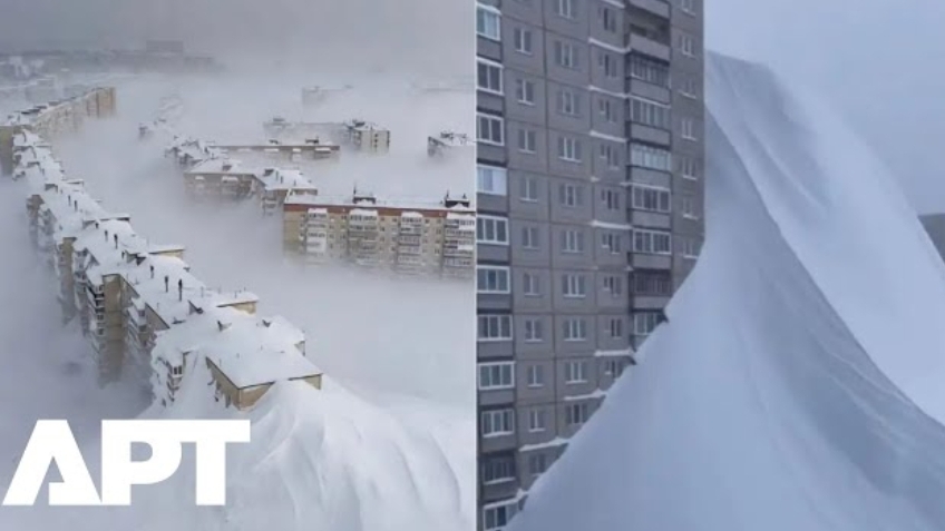 Рекордный снегопад в России, репортаж из запечённой снегом Камчатки. смотреть онлайн