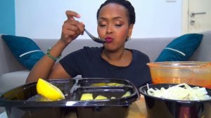 Русская еда от RUFY БОРЩ рыба копченая КАРТОШКА варёная и ОГУРЦЫ маринованные и КАПУСТА квашеная