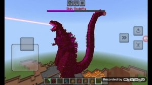 играем в майнкрафт провиряем мод на годзил