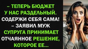 Теперь бюджет у нас раздельный. Содержи себя сама! – заявил муж