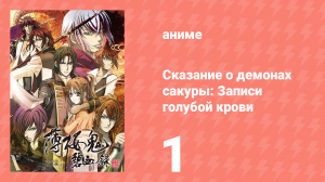 Сказание о демонах сакуры: Записи голубой крови 2 сезон 1 серия (аниме-сериал, 2010)