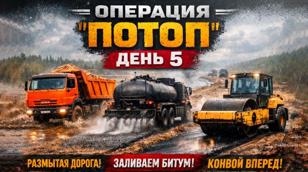Размытая дорога, конвой и восстановление трубопровода | Операция «ПОТОП» День 5