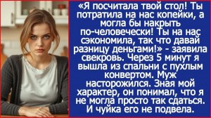 Ты на нас сэкономила, накрыв такой простой стол! | История из жизни | Слушать Истории