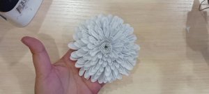 Белая большая хризантема из фоамирана своими руками. МК хризантема