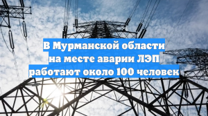 В Мурманской области на месте аварии ЛЭП работают около 100 человек