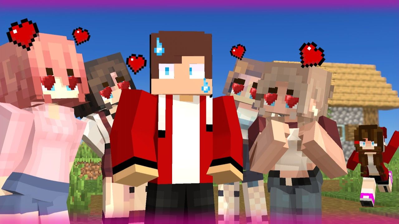 Слишком много девушек любят Джей Джея!? - Анимация Джей Джея и Майки в Майнкрафте смотреть онлайн