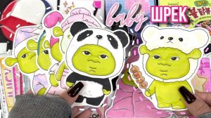 Baby Шрек 🍼 ИИ персонаж 💗 Очень милая коллекция 🌸 Бумажные сюрпризы ✨ распаковка 🎀