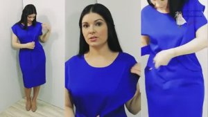 Деловое платье с имитация пиджака без выкройки своими руками