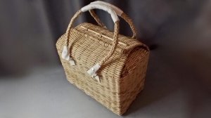 МК. Саквояж из бумажной лозы. #5(1,2,3)