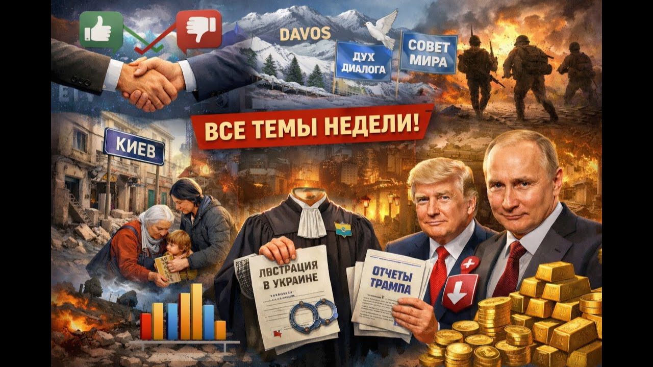 Не закрытый вопрос переговоров. Тусовка Трампа. Энергетический кризис в Киеве. Илюзии Давоса. смотреть онлайн