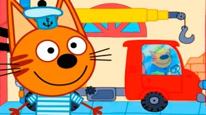 ТРИ КОТА - Машинки для детей - Игровой мультик для малышей три кота