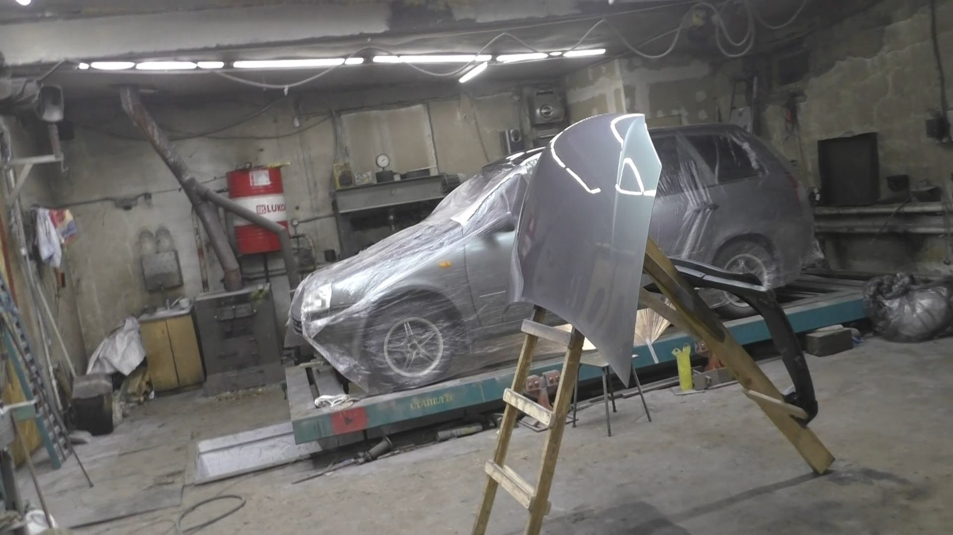 Калина в лося, окрашено