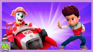 Щенячий Патруль и Райдер в Гонках.Бегун против Гонщика.Кто Круче и Быстрее.Мультик Игра