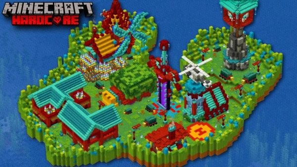 Я Построил ДЕРЕВНЮ НЮХАЧЕЙ в ОКЕАНЕ в Майнкрафт ХАРДКОР!