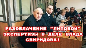 РАЗОБЛАЧЕНИЕ "ЛИПОВОЙ" ЭКСПЕРТИЗЫ В ДЕЛЕ ВЛАДА СВИРИДОВА!#БЕСПРЕДЕЛ#ВЗЯТКИ#ВРАГИНАРОДА