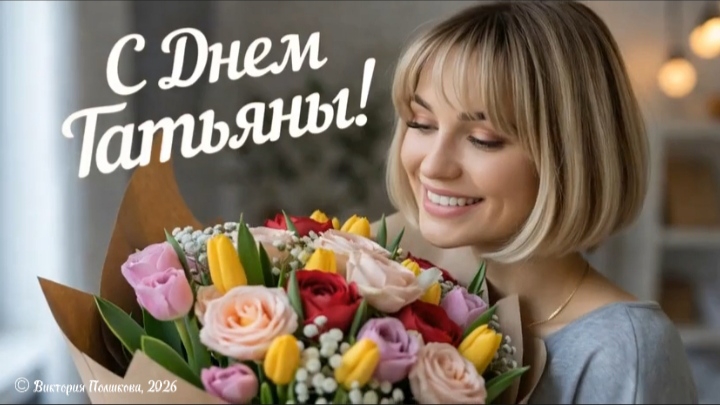Татьянин день - красивое музыкальное поздравление с днём Татьяны 25 января смотреть онлайн