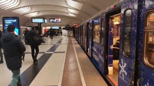 Путешествие на Новогоднем поезде Ока от Южной до Улицы Академика Янгеля