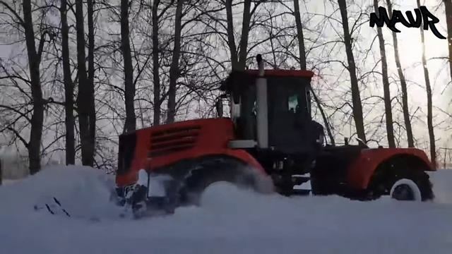 Кировцы К-700А, К-744 пробивают снег! Мощные советские тракторы К-701 смотреть онлайн