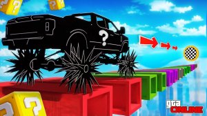 КАК ДАЛЕКО РАНДОМНЫЕ ТАЧКИ ИЗ ЛАКИ БЛОКОВ СМОГУТ ПРОЕХАТЬ ПО СЛОМАННОЙ ДОРОГЕ? ЭКСПЕРИМЕНТЫ ГТА 5