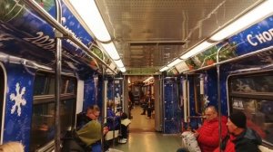 Путешествие на Новогоднем поезде Русич от Битцевского парка до Улицы Старокачаловской