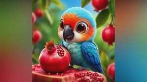 Красивые птички милые едят милые няшки мультик для детей АСМР птички с большими глазками