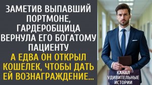 Истории из жизни: заметив выпавший портмоне, гардеробщица вернула его богатому пациенту… А открыв