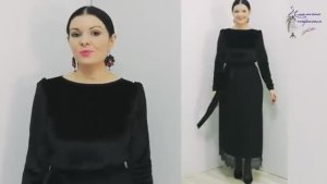 Платье из бархата без выкройки сшить своими руками часть 1