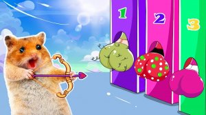 Мультики для детей, хомяк играет с котиком/видео про Хомяков