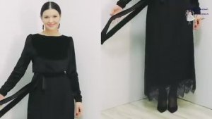 Платье из бархата без выкройки сшить своими руками часть 2