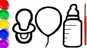 Мультик раскраска для детей и малышей. Как нарисовать легкий рисунок