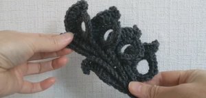 Веточка с листочками-ирландское кружево