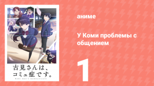 У Коми проблемы с общением 1 сезон 1 серия (аниме-сериал, 2021)