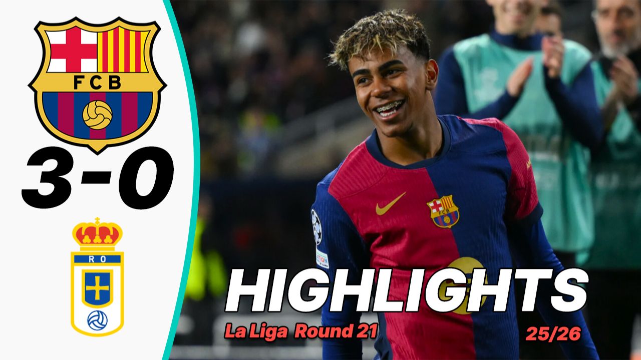 Барселона — Овьедо 3:0. Обзор матча. Ла Лига. Тур 21.