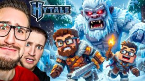 НАШЛИ СНЕЖНОГО ЧЕЛОВЕКА! 24 ЧАСА ВЫЖИВАЕМ В ЗИМНЕМ БИОМЕ! КООП ПРОХОЖДЕНИЕ HYTALE #3