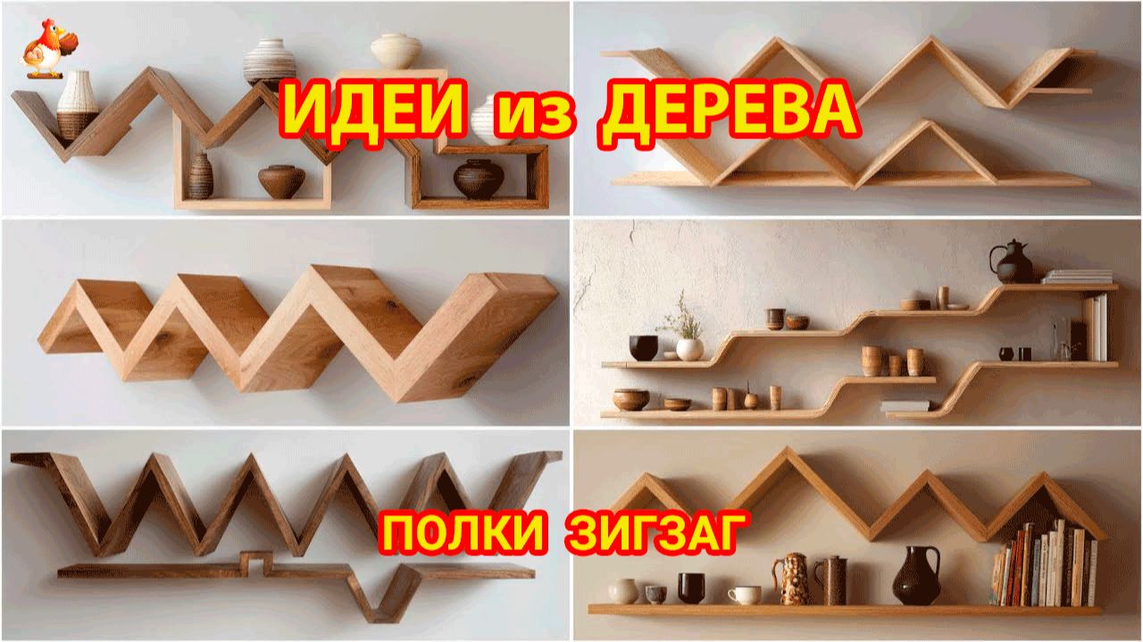 Идеи из дерева и как сделать полки зигзаг своими руками фото смотреть онлайн