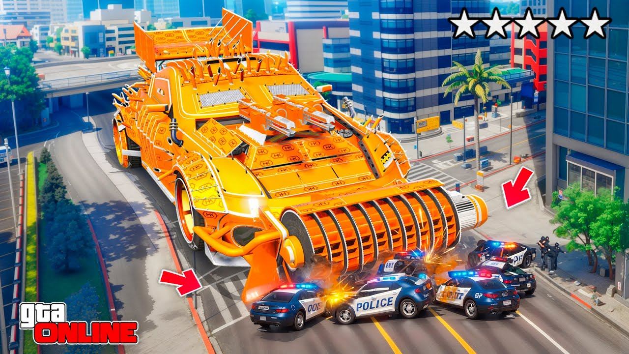 ГИГАНТСКИЕ ТАЧКИ ПРОТИВ КОПОВ В ГТА 5 ОНЛАЙН! АВТОУГОНЩИК ПРОТИВ КОПОВ | УГНАЛ САМЫЙ БОЛЬШОЙ НИССАН смотреть онлайн