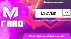 как поставить госс номера на машину в матрёшке рп ???