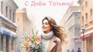 Татьянин день-светлый праздник января. Красивая музыкальная открытка.