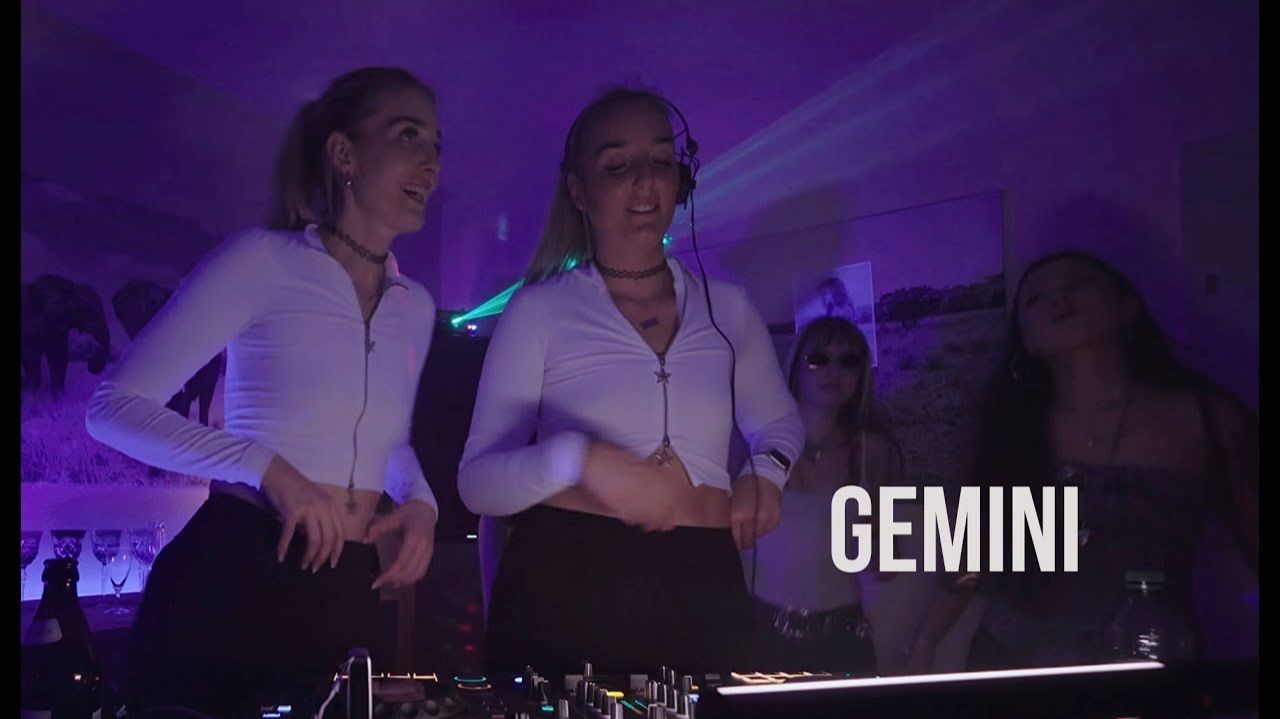 Gemini @ secret event | Techno Twins Girl DJ Set смотреть онлайн