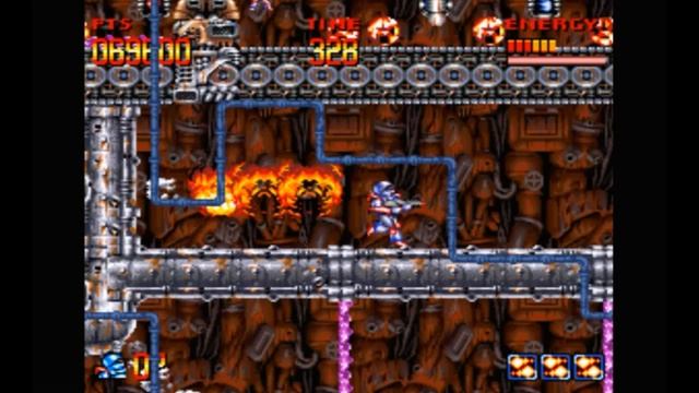 Super Nintendo (Snes) 16-bit Super Turrican Stage 2-1 Прохождение смотреть онлайн