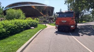 Москва. Вднх. Тест экшн камеры в движении в парке. Обычная прогулка на велосипеде.