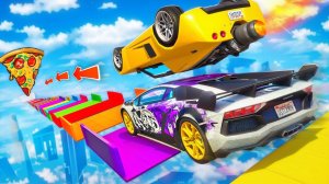 ЭТО САМЫЙ ЧОКНУТЫЙ СПУСК ЗА ПИЦЦУ! СПУСК БЕЗ ТОРМОЗОВ В ГТА 5! КТО ПОЛУЧИТ ПИЦЦУ?