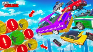 ЖЕСТКИЙ СКИЛЛ-ТЕСТ НА 30 ЖИГУЛЯХ В GTA 5 | ПОПАДИ В ДЫРКУ! ПАРКУР В ГТА 5 ОНЛАЙН